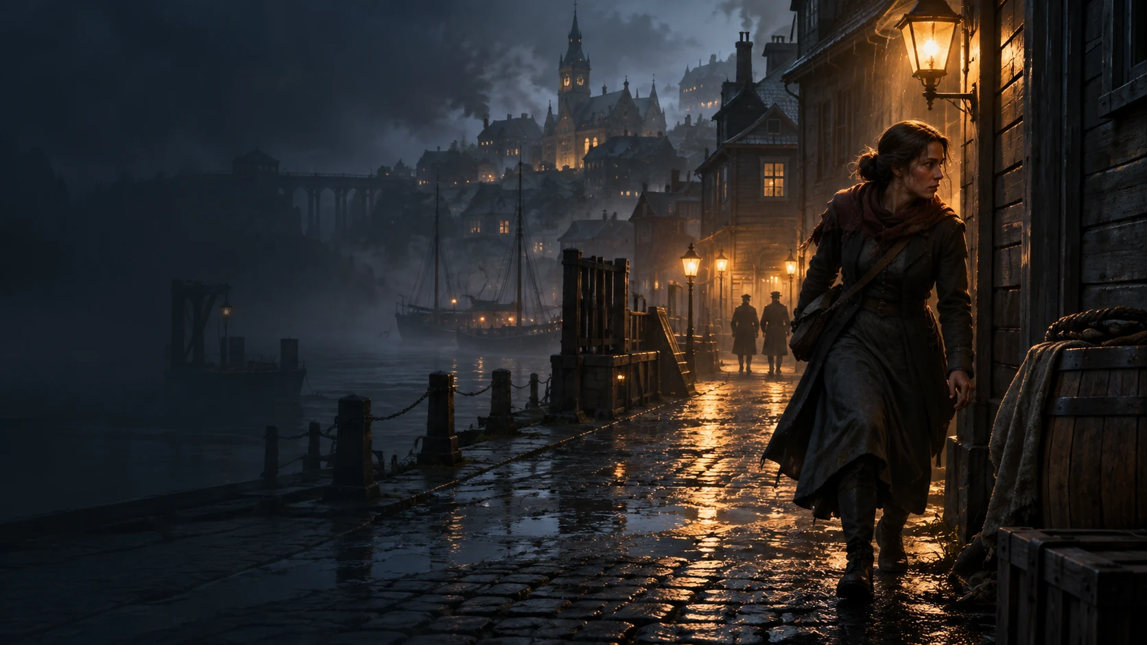 AI editorial illustration for Eriksholm: The Stolen Dream; not official gameplay