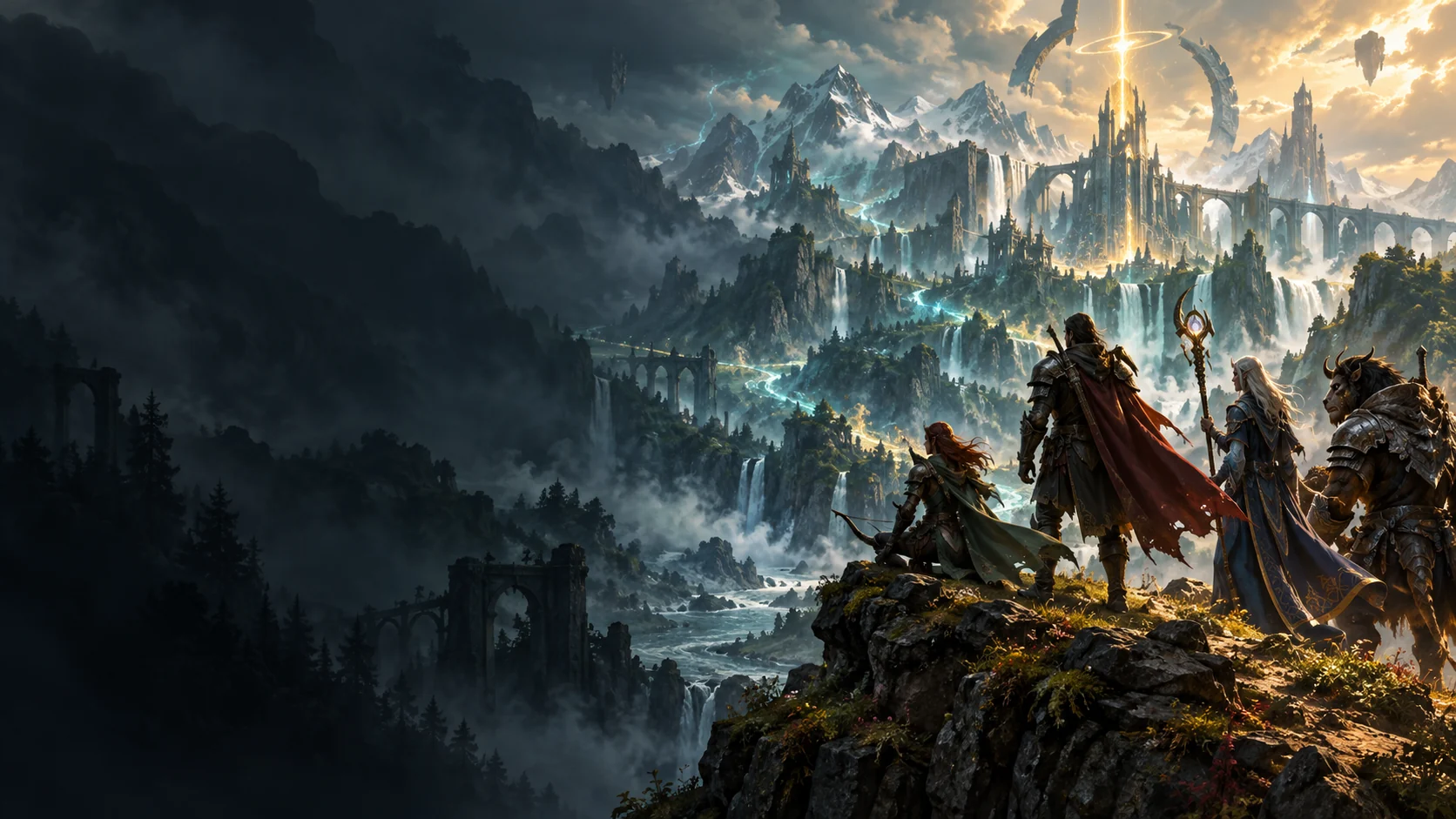 AI editorial illustration for Guild Wars 3; not official gameplay
