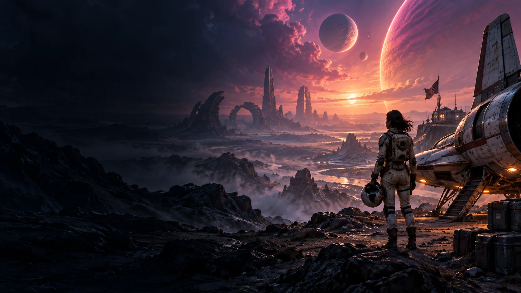 AI editorial illustration for Intergalactic: The Heretic Prophet; not official gameplay