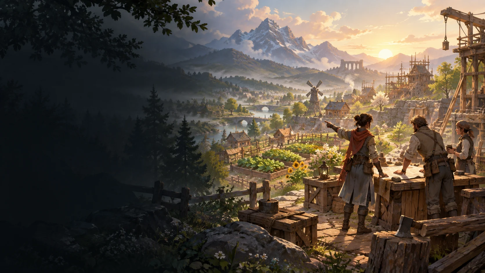 AI editorial illustration for My Time at Evershine; not official gameplay