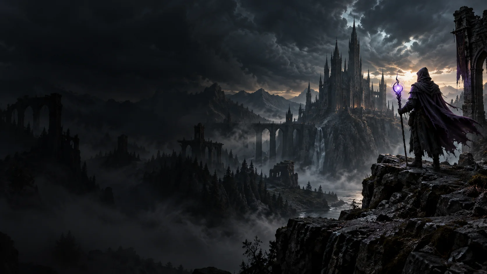 AI editorial illustration for Warlock: Dungeons & Dragons; not official gameplay